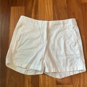 J. Crew White Chino Shorts Lightweight Cotton Size 4